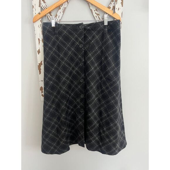 J.Crew Wool Blend Plaid A Line MIdi‎ Skirt Size 6 - Picture 1 of 5